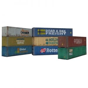 8 x 40ft shipping container paper models