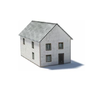 2 level residential ho scale property