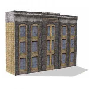 3 level model railroad backdrop building