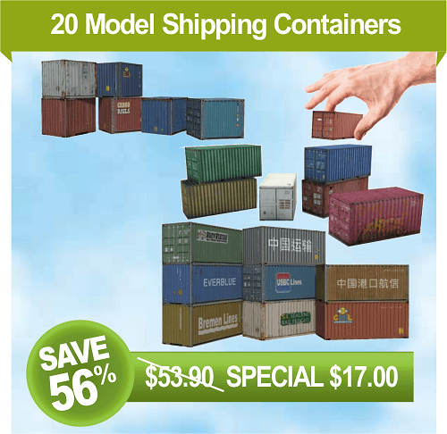 download printable plans for shipping container models