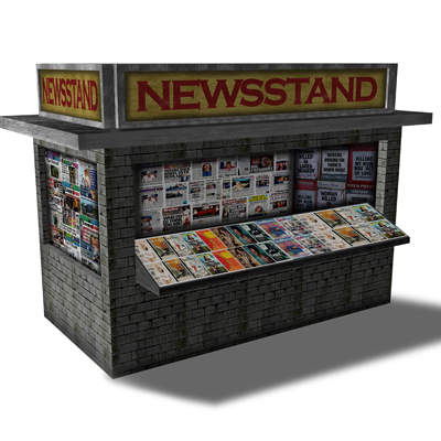 News Stand Gray Brick