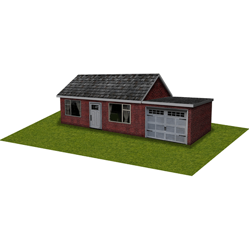 Red Brick House with garage